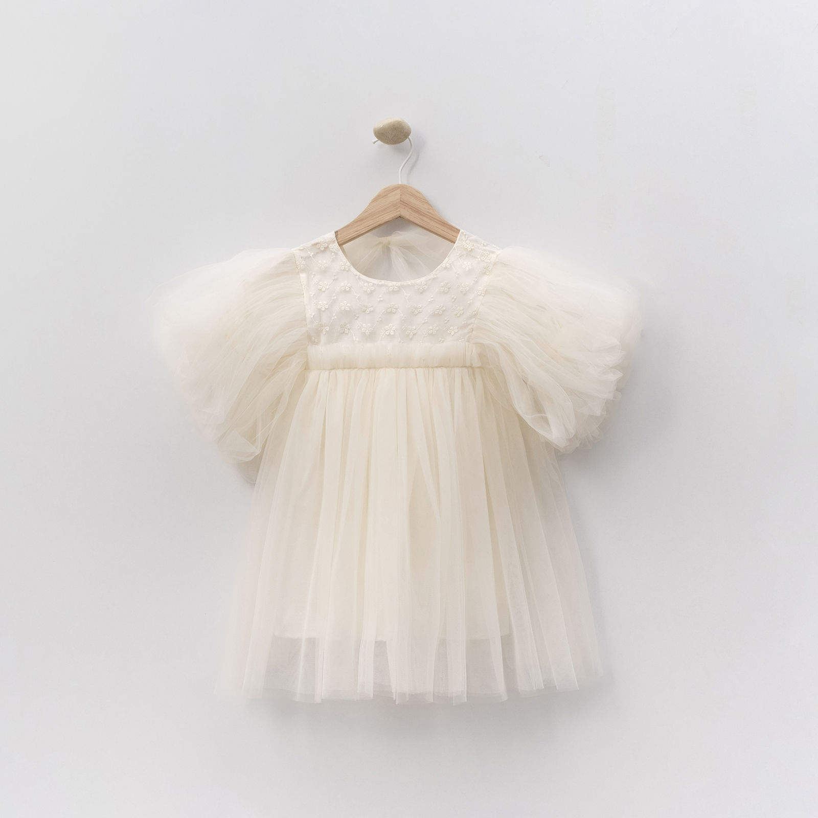 Lovely Ekru Kız Çocuk Elbise