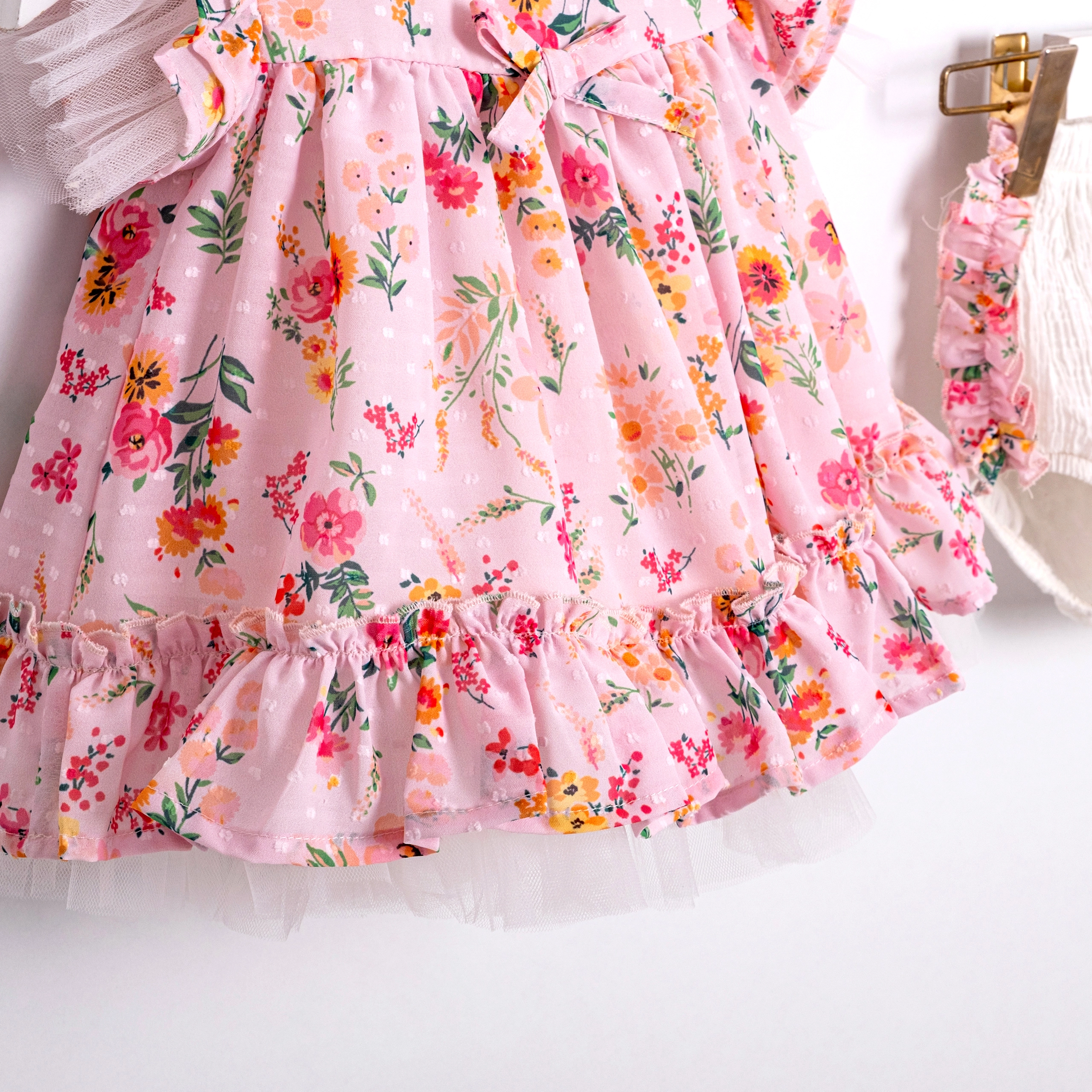 Florette Pembe Lale Detaylı Kız Bebek Külotlu Takım