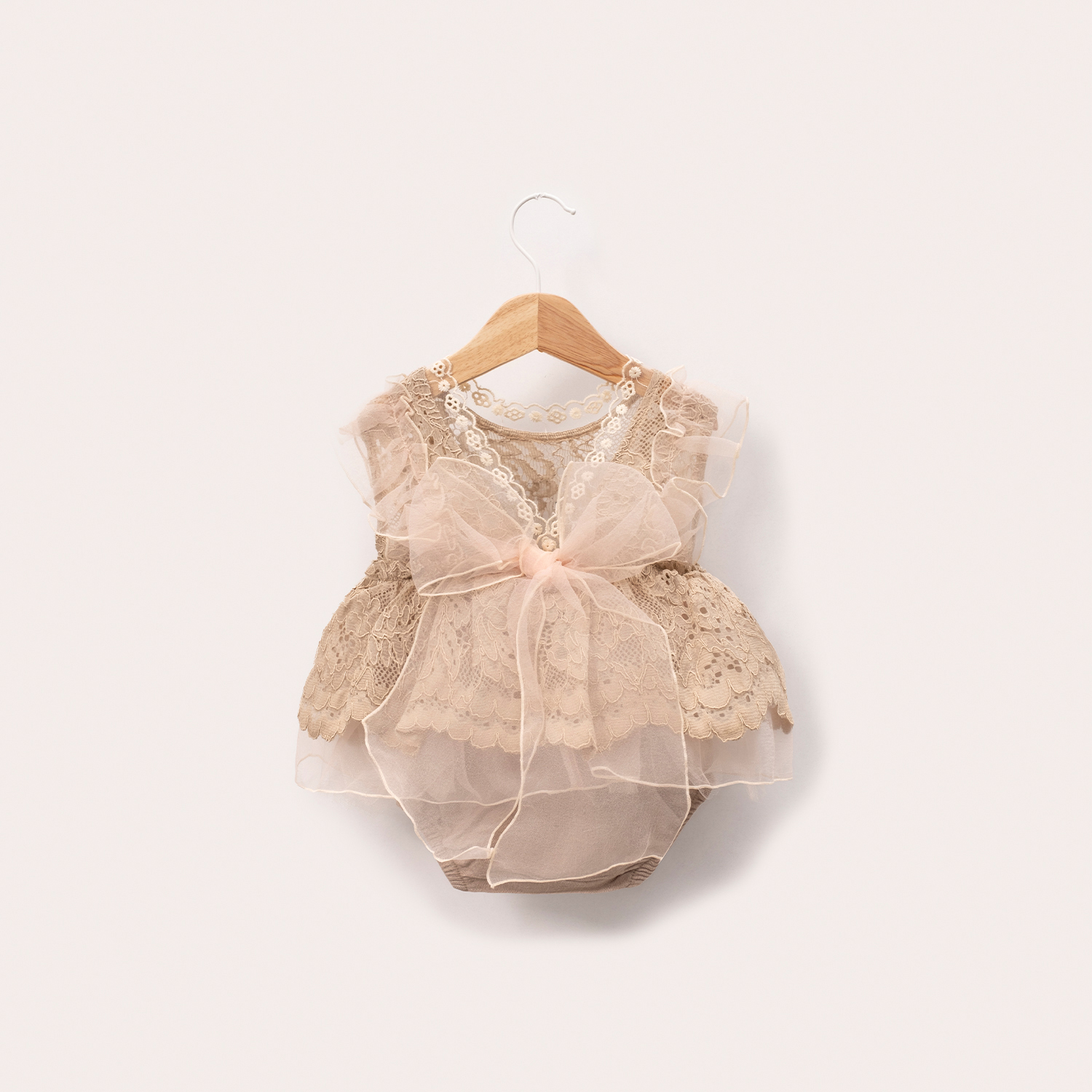 Kathy Vizon Dantel Kız Bebek Romper