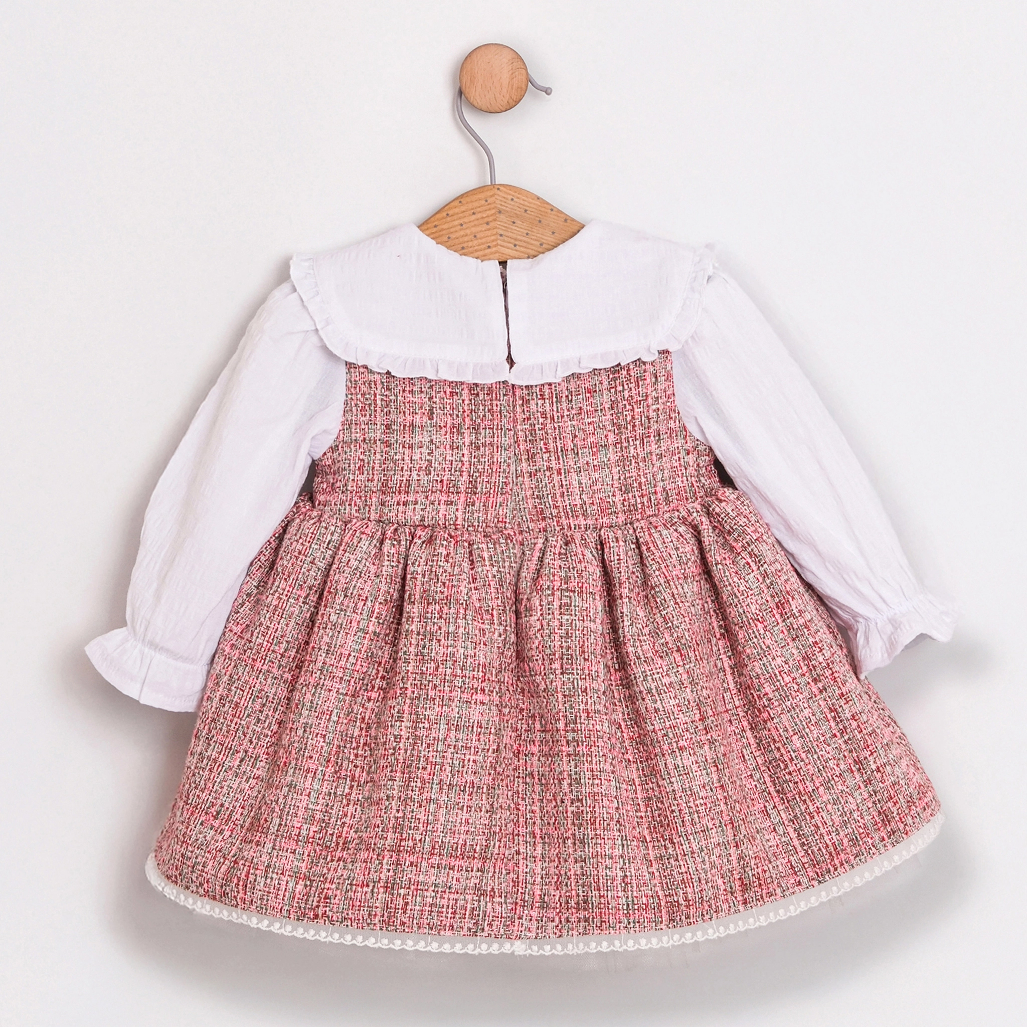 Lydia Pembe Tüvit Kız Bebek Elbise