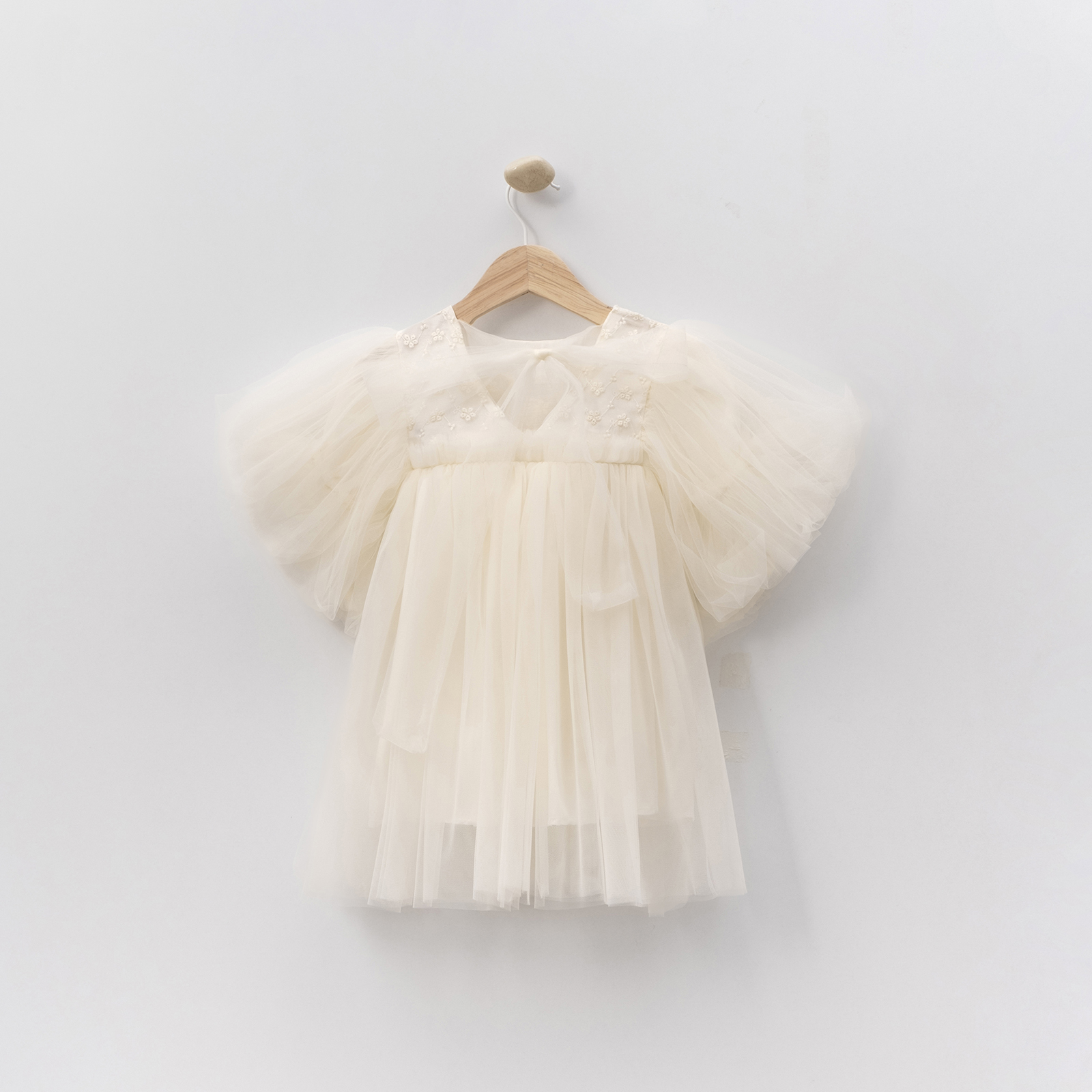 Lovely Ekru Kız Çocuk Elbise