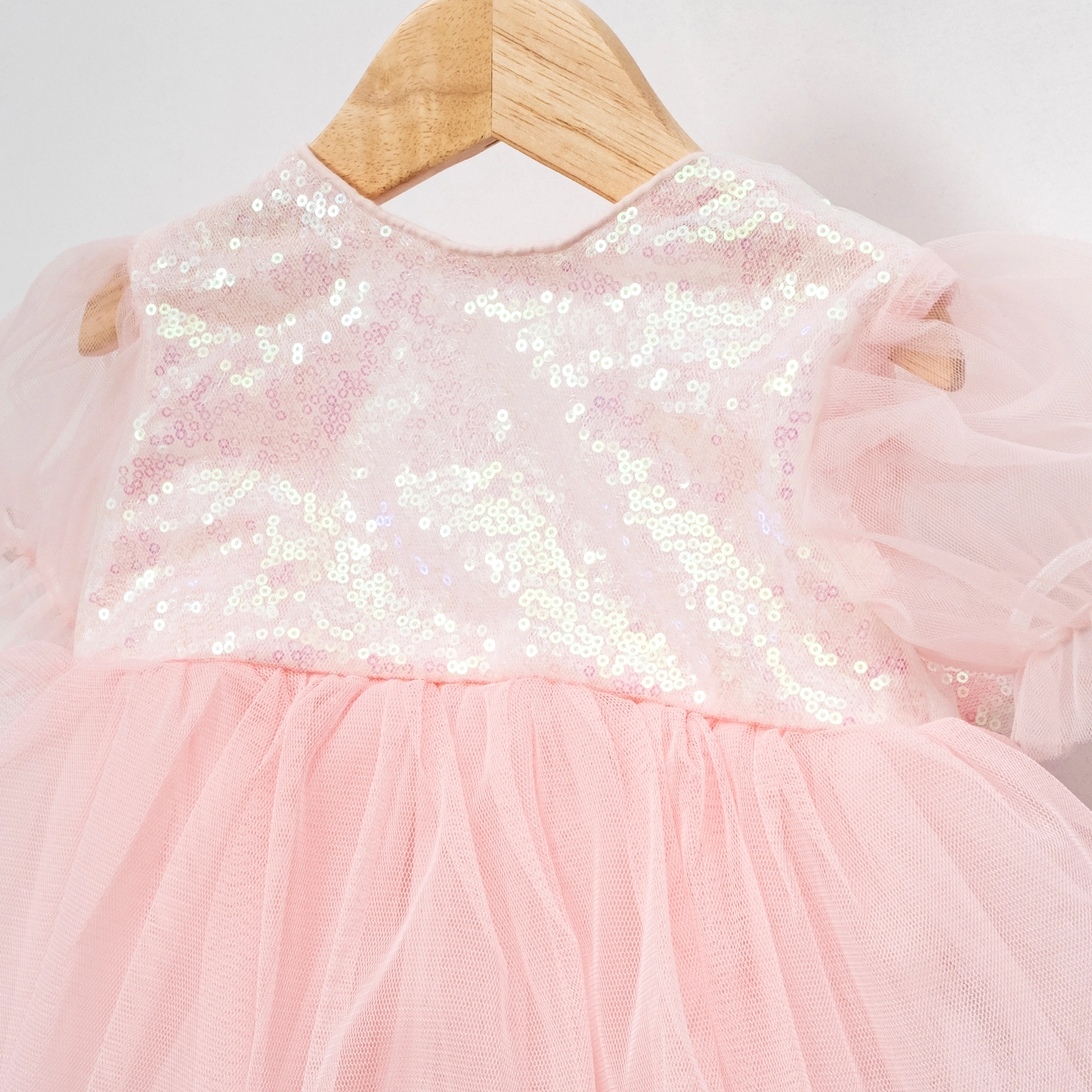 Sparkle Pudra Payetli Kız Bebek Romper