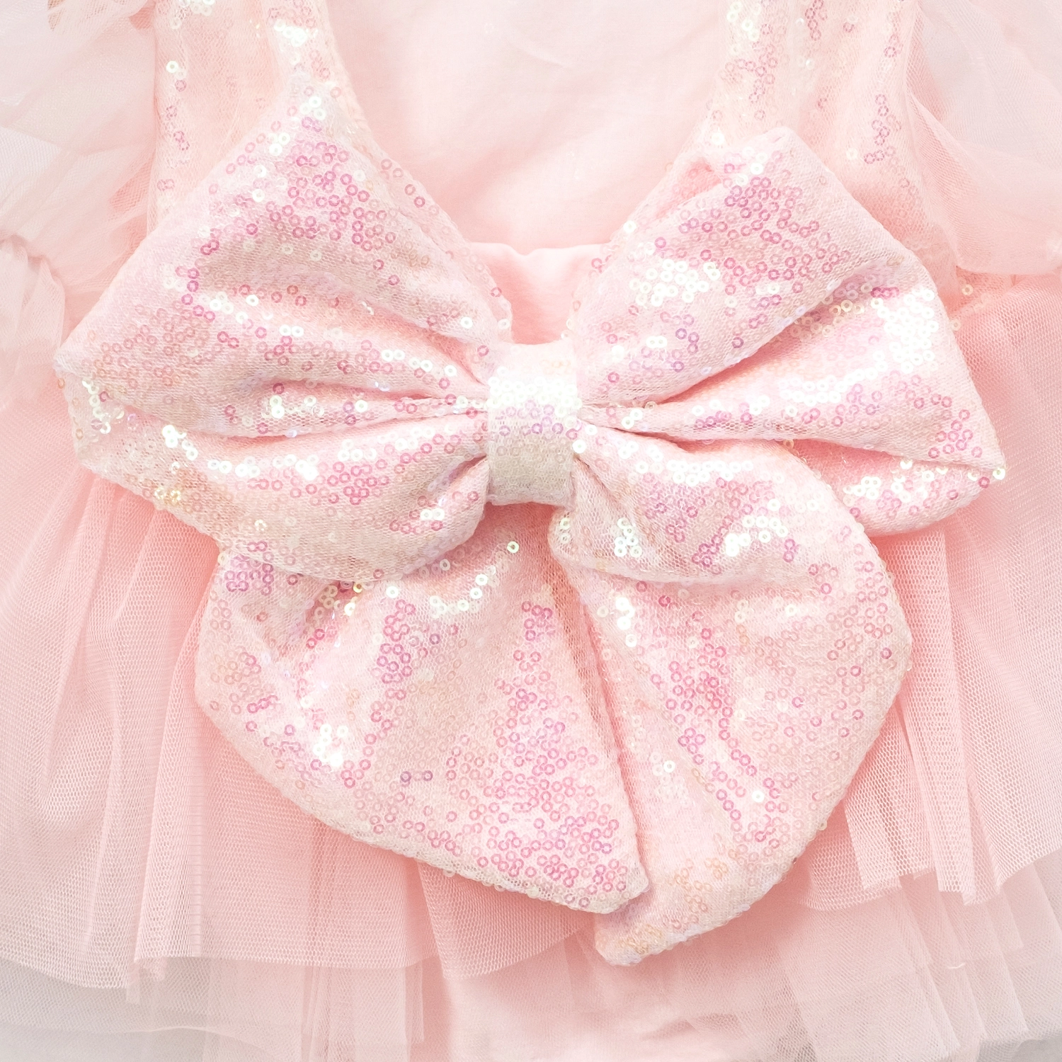 Sparkle Pudra Payetli Kız Bebek Romper