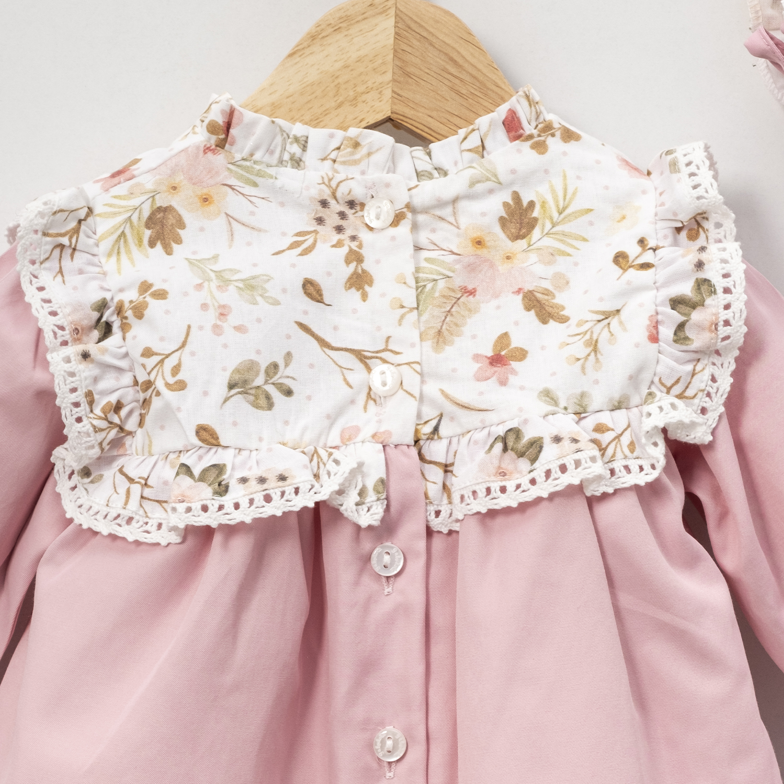 Cherry Pembe Boneli Külotlu Kız Bebek Elbise