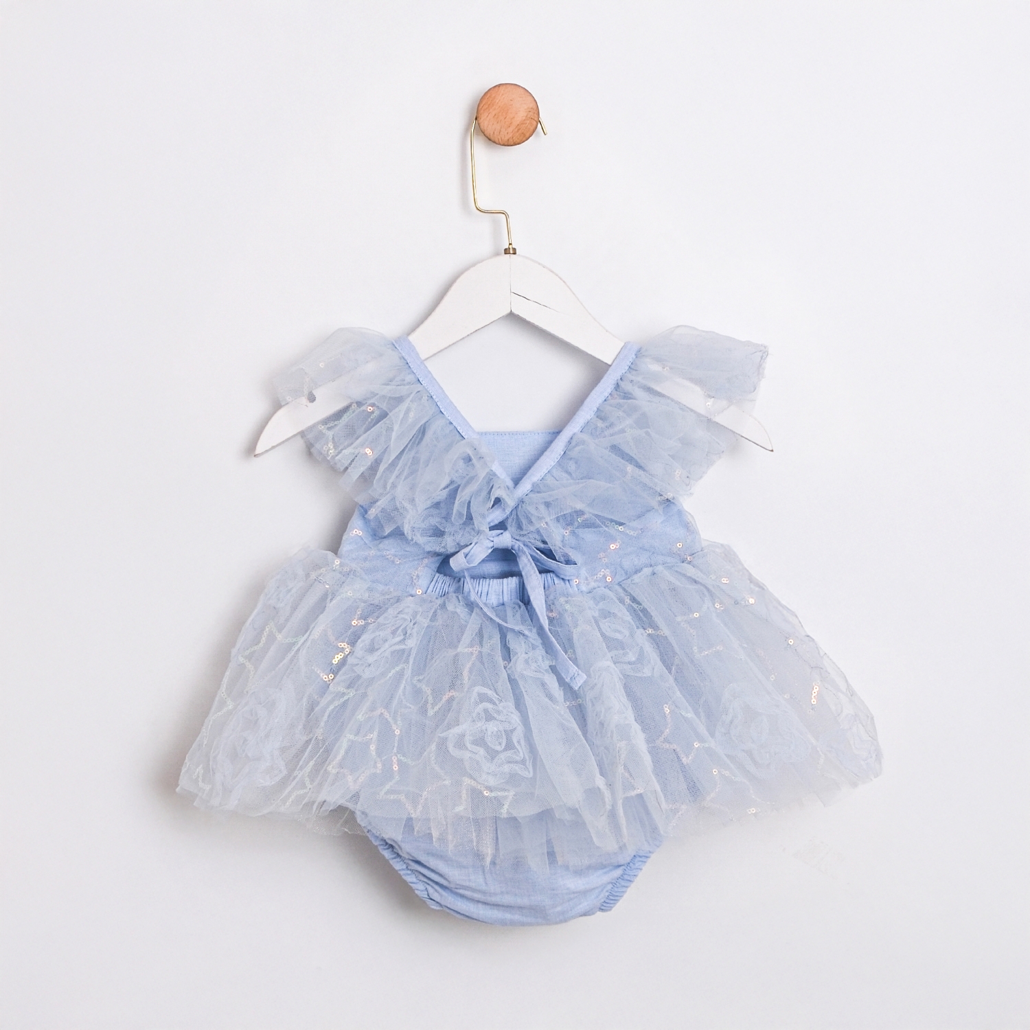 Betty Mavi Kız Bebek Romper