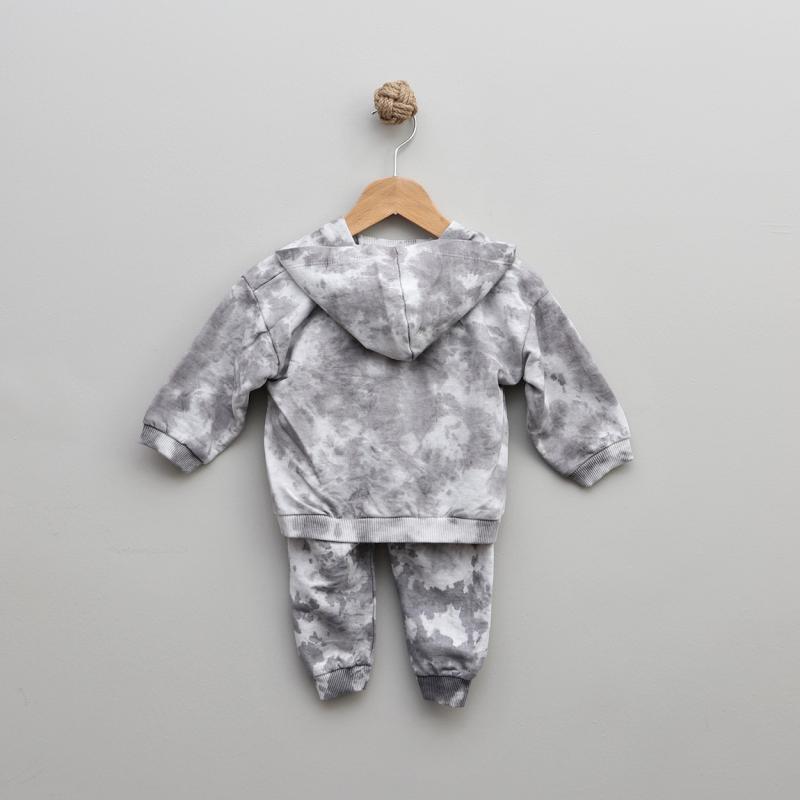 Gri Batik Desen Erkek Bebek Eşofman Takım