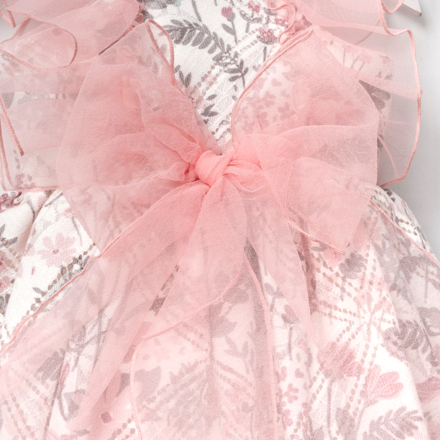 Emilia Pudra Çiçekli Kız Çocuk Elbise
