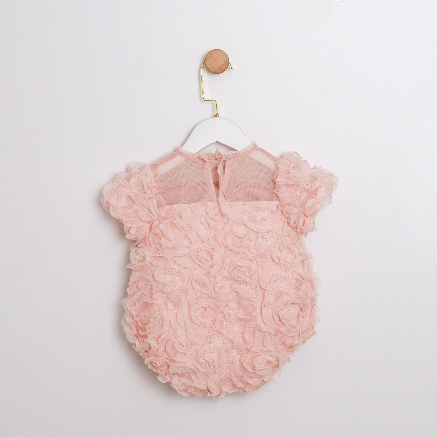 Linda Somon Simli Kız Bebek Romper
