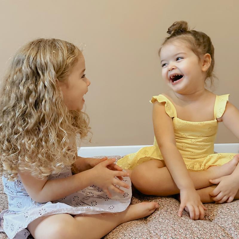 Lila Askılı Fırfırlı Fisto Kız Çocuk Elbise