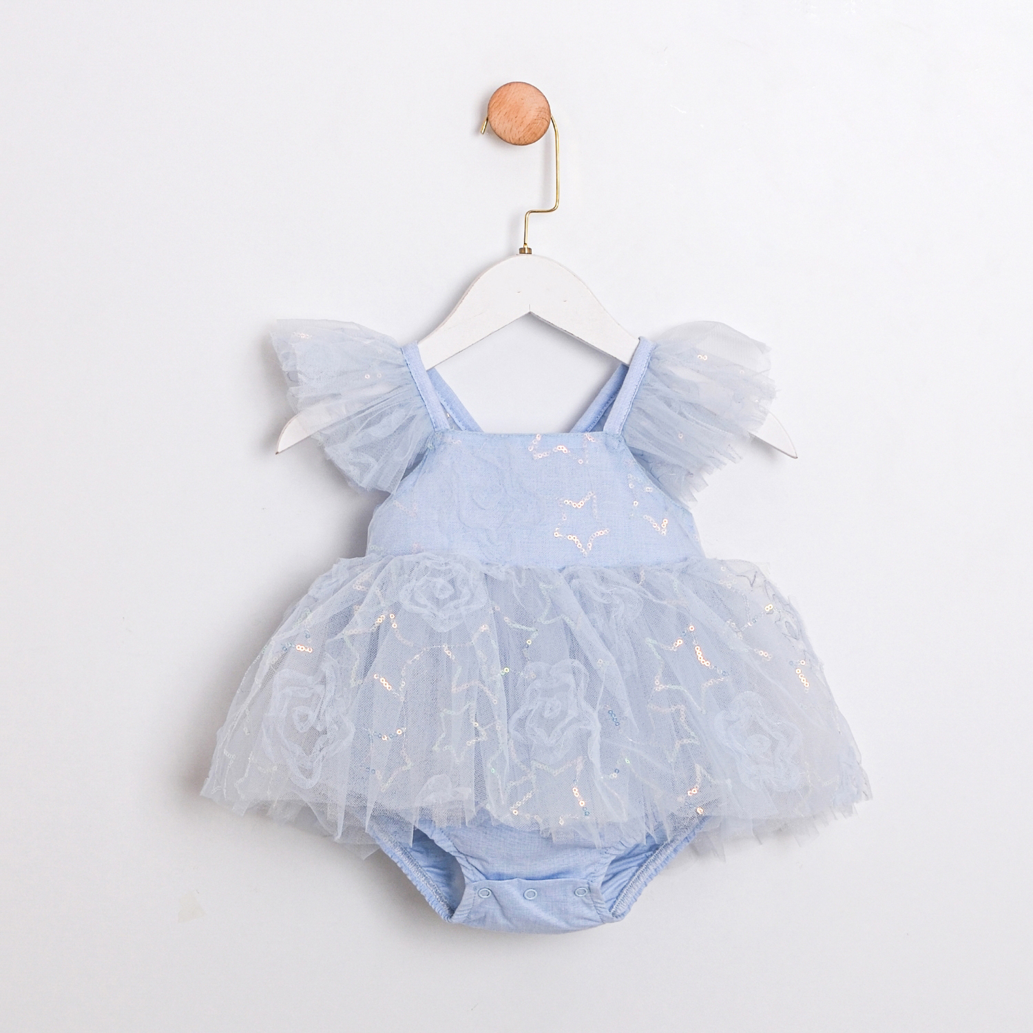 Betty Mavi Kız Bebek Romper