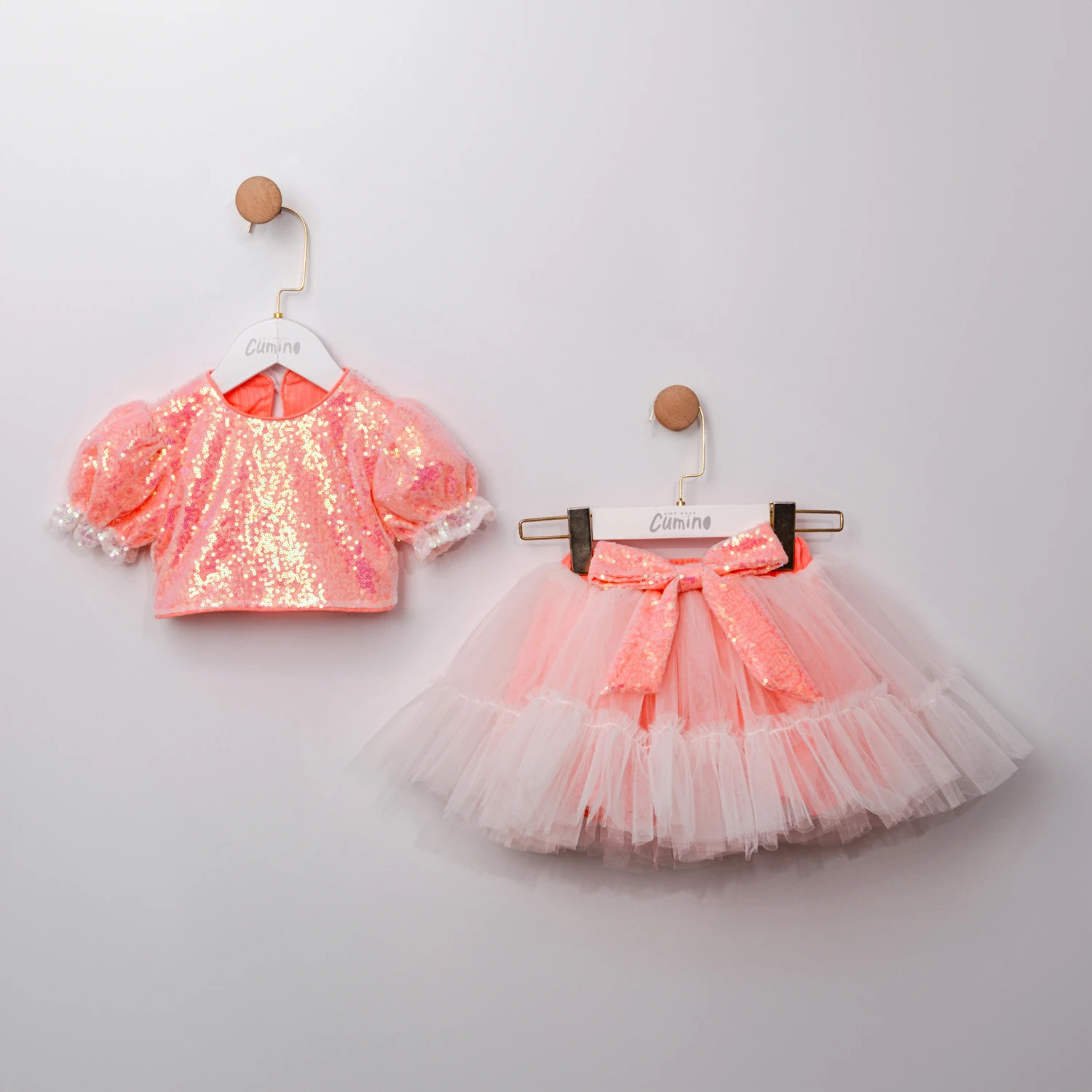 Carlotta Neon Pembe Pullu Kız Çocuk Takım