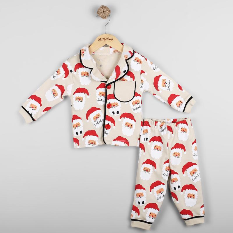 Noel Babalı Bebek Pijama Takımı