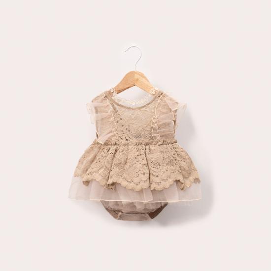 Kathy Vizon Dantel Kız Bebek Romper