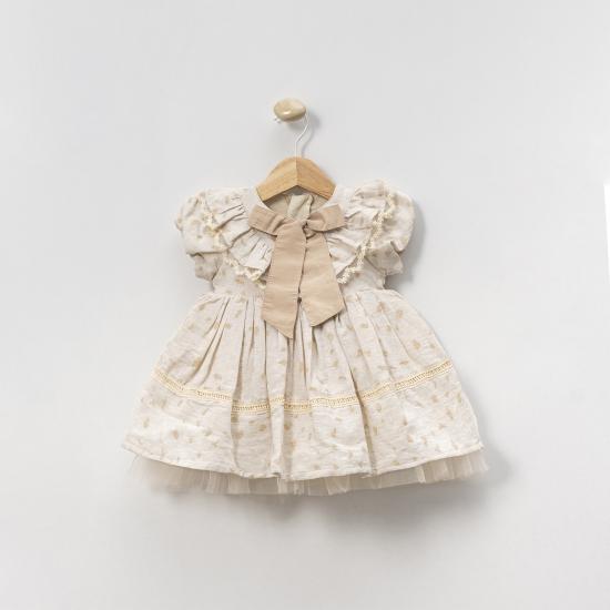 Sonia Soft Desenli Kız Bebek Elbise