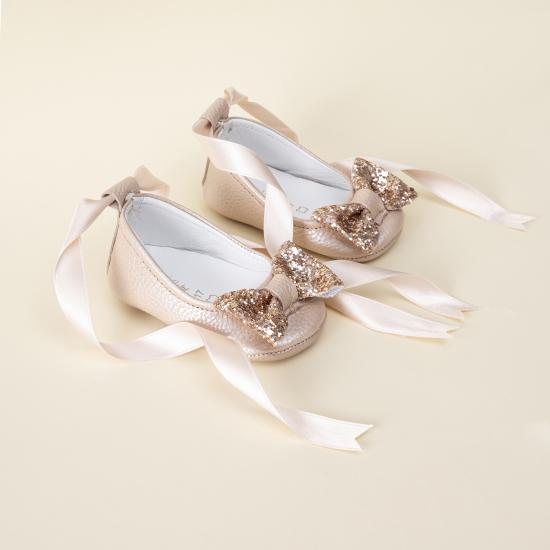 Hola Rose Gold Hakiki Deri Kız Bebek Makosen