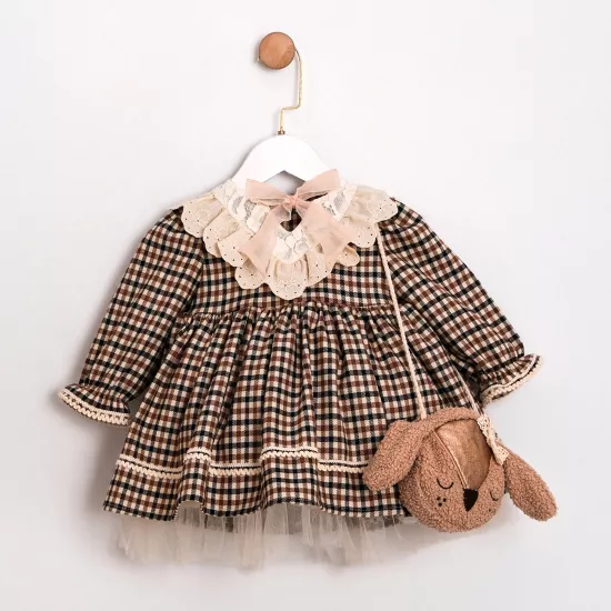 Odella Çantalı Kız Bebek Elbise