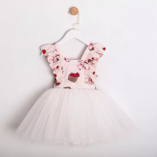 Roche Çilekli Masal Kız Çocuk Elbise