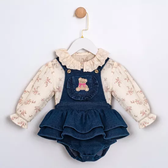 Mirana Kot Ayıcıklı 2’li Kız Bebek Romper