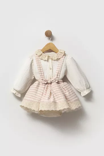 Mariella Pembe Kız Bebek 2’li Takım