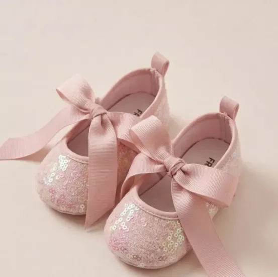 Sparkle Pudra Payetli Kız Bebek Baber