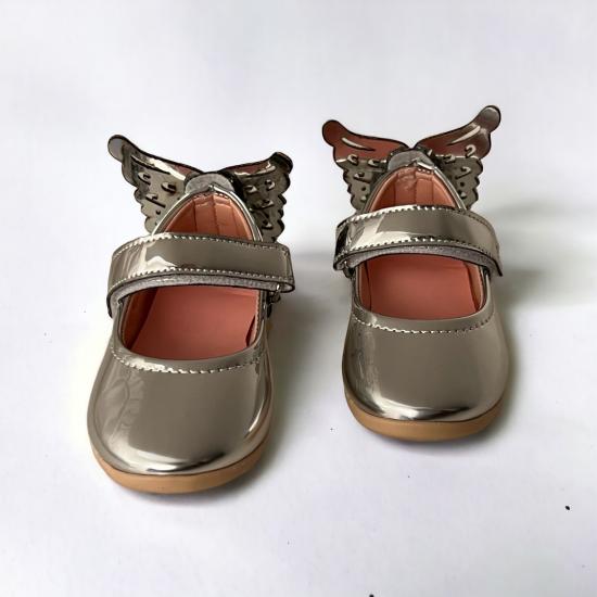 Gümüş Arkası Kelebekli Kız Çocuk Ayakkabı