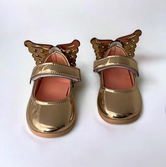 Gold Arkası Kelebekli Kız Çocuk Ayakkabı