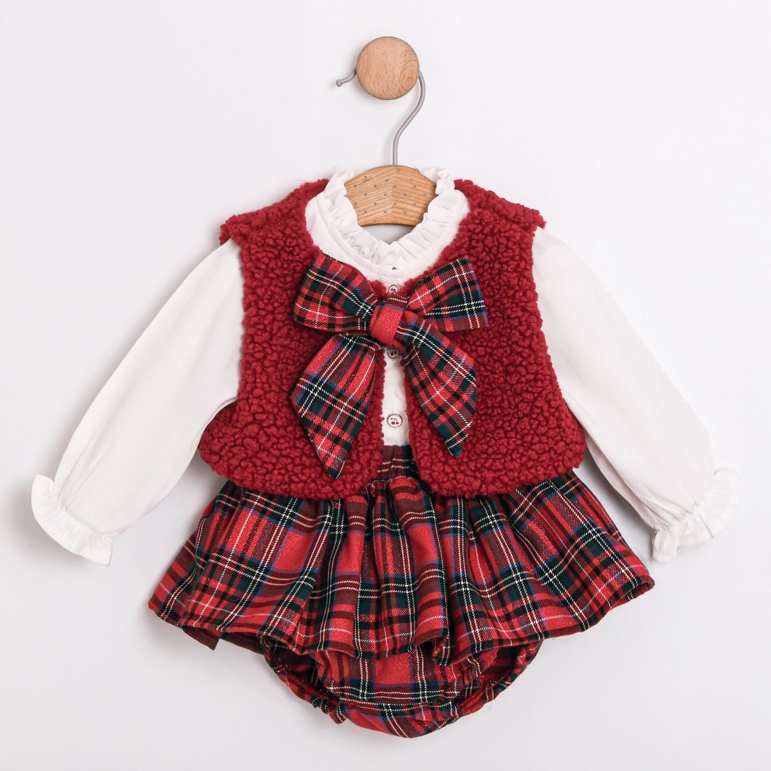 Josie Kırmızı 3’lü Kız Bebek Takım
